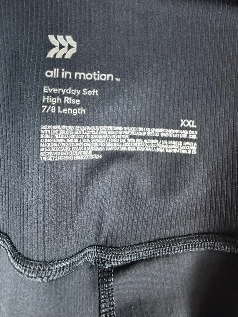 Women's Everyday Soft High-Rise 7/8 Leggings - All In Motion Black XXL - Picture 12 of 13